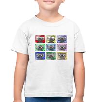 Camiseta Algodão Infantil 80's Cassette Tapes - Foca na Moda