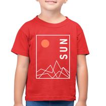 Camiseta Algodão Infantil Abstract Sun - Foca na Moda