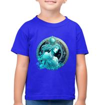 Camiseta Algodão Infantil Aquário Sígno - Foca na Moda