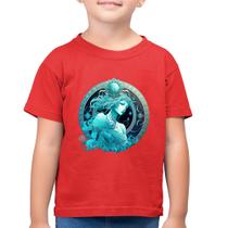 Camiseta Algodão Infantil Aquário Sígno - Foca na Moda