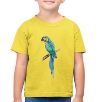 Camiseta Algodão Infantil Arara Azul - Foca na Moda