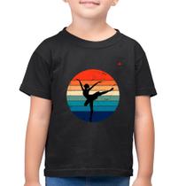 Camiseta Algodão Infantil Ballet Vintage Sunset - Foca na Moda