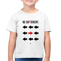 Camiseta Algodão Infantil Be Different - Foca na Moda