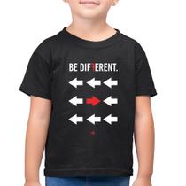 Camiseta Algodão Infantil Be Different - Foca na Moda