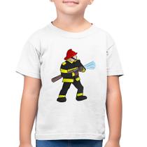 Camiseta Algodão Infantil Bombeiro - Foca na Moda