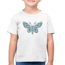 Camiseta Algodão Infantil Borboleta Abstrata - Foca na Moda
