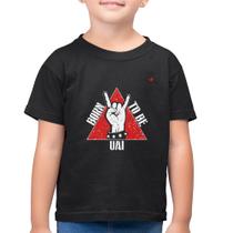Camiseta Algodão Infantil Born to be Uai Rock - Foca na Moda