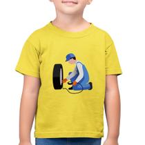 Camiseta Algodão Infantil Borracharia - Foca na Moda