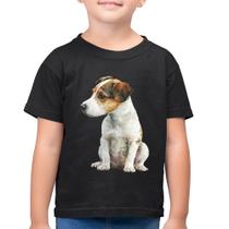 Camiseta Algodão Infantil Cachorro Jack Russell Terrier - Foca na Moda