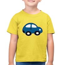 Camiseta Algodão Infantil Carrinho Azul - Foca na Moda