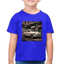 Camiseta Algodão Infantil Carro retrô branco - Foca na Moda