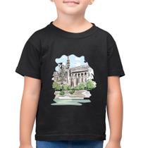Camiseta Algodão Infantil Catedral de Notre-Dame de Paris - Foca na Moda