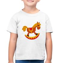 Camiseta Algodão Infantil Cavalo Balanço - Foca na Moda