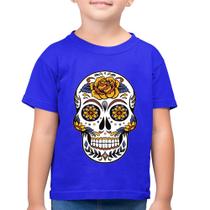 Camiseta Algodão Infantil Caveira Mexicana - Foca na Moda