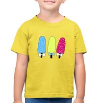 Camiseta Algodão Infantil Colorfull Icecreams - Foca na Moda