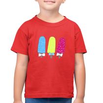 Camiseta Algodão Infantil Colorfull Icecreams - Foca na Moda