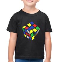 Camiseta Algodão Infantil Cubo Mágico - Foca na Moda