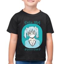 Camiseta Algodão Infantil Cute Girl - Foca na Moda