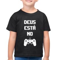 Camiseta Algodão Infantil Deus está no controle - Foca na Moda