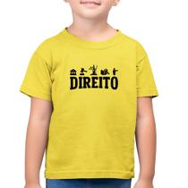 Camiseta Algodão Infantil Direito Símbolos - Foca na Moda