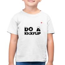 Camiseta Algodão Infantil Do a Kickflip - Foca na Moda