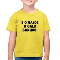 Camiseta Algodão Infantil E o galo O galo ganhou! - Foca na Moda