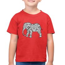 Camiseta Algodão Infantil Elefante Mandala - Foca na Moda