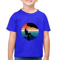 Camiseta Algodão Infantil Escalada Vintage Sunset - Foca na Moda