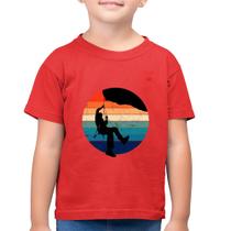 Camiseta Algodão Infantil Escalada Vintage Sunset - Foca na Moda Camiseta Algodão Infantil Escalada Vintage Sunset - Foca na Moda