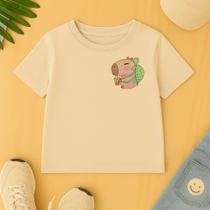 Camiseta Algodão Infantil Estampa Capivara Tartaruga Mochilinha Modelo Juvenil Lindo Fofo Escola Camiseta Algodão Infantil Estampa Capivara Tartaruga Mochilinha Modelo Juvenil Lindo Fofo Escola