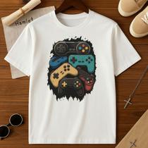 Camiseta Algodão Infantil Estampado Masculino Controles Game 300 Jogos Player Dia Das Crianças Prese Camiseta Algodão Infantil Estampado Masculino Controles Game 300 Jogos Player Dia Das Crianças Prese