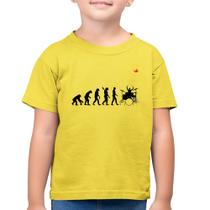 Camiseta Algodão Infantil Evolução do Baterista (Bateria) - Foca na Moda