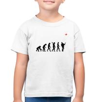 Camiseta Algodão Infantil Evolução do Guitarrista - Foca na Moda
