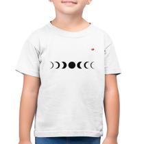 Camiseta Algodão Infantil Fases da Lua - Foca na Moda
