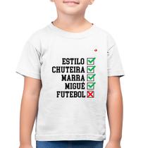 Camiseta Algodão Infantil Futebol que é bom, nada - Foca na Moda