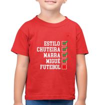 Camiseta Algodão Infantil Futebol que é bom, nada - Foca na Moda