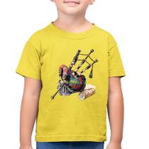 Camiseta Algodão Infantil Gaita de Foles - Foca na Moda