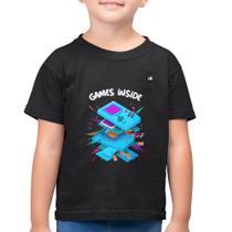 Camiseta Algodão Infantil Games Inside - Foca na Moda