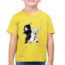 Camiseta Algodão Infantil Gatos Jedi - Foca na Moda