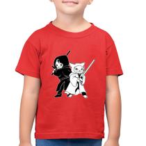 Camiseta Algodão Infantil Gatos Jedi - Foca na Moda