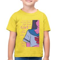 Camiseta Algodão Infantil Girl From Village To City - Foca na Moda