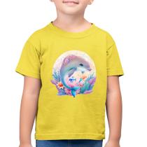 Camiseta Algodão Infantil Golfinho Fofo - Foca na Moda