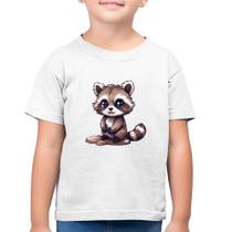 Camiseta Algodão Infantil Guaxinim Fofinho - Foca na Moda