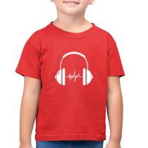 Camiseta Algodão Infantil Headphone Batimentos - Foca na Moda