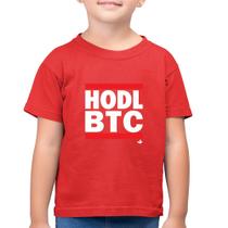 Camiseta Algodão Infantil Hodl BTC - Foca na Moda