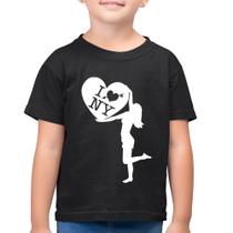 Camiseta Algodão Infantil I love NY Girl - Foca na Moda