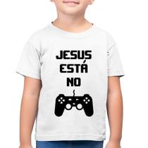 Camiseta Algodão Infantil Jesus está no controle - Foca na Moda