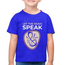 Camiseta Algodão Infantil Let the music speak - Foca na Moda