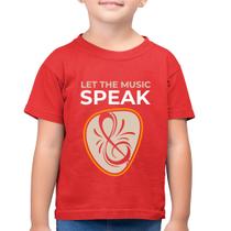 Camiseta Algodão Infantil Let the music speak - Foca na Moda