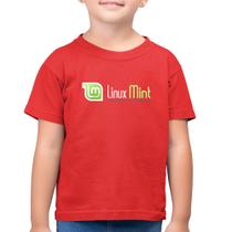 Camiseta Algodão Infantil Linux Mint - Foca na Moda
